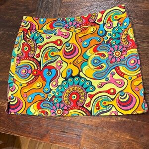 Vibrant Psychedelic Loud Mouth Mini Skirt